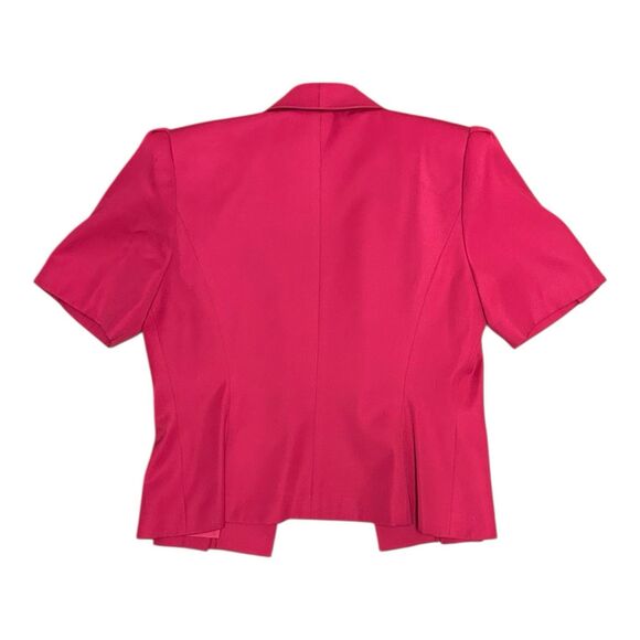 Vintage Petite Sophisticate Women’s Blazer Size 6 Polka Dot Scarf, Fuchsia, NWT - Picture 2 of 8
